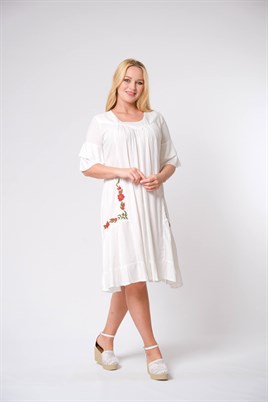 9078- Beyaz Elbise