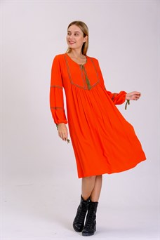 Otantik Elbise 9005 Orange