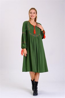 Otantik Elbise 9005 Yeşil